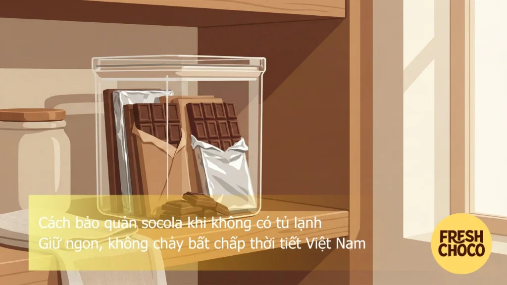 bảo quản socola khi không có tủ lạnh
