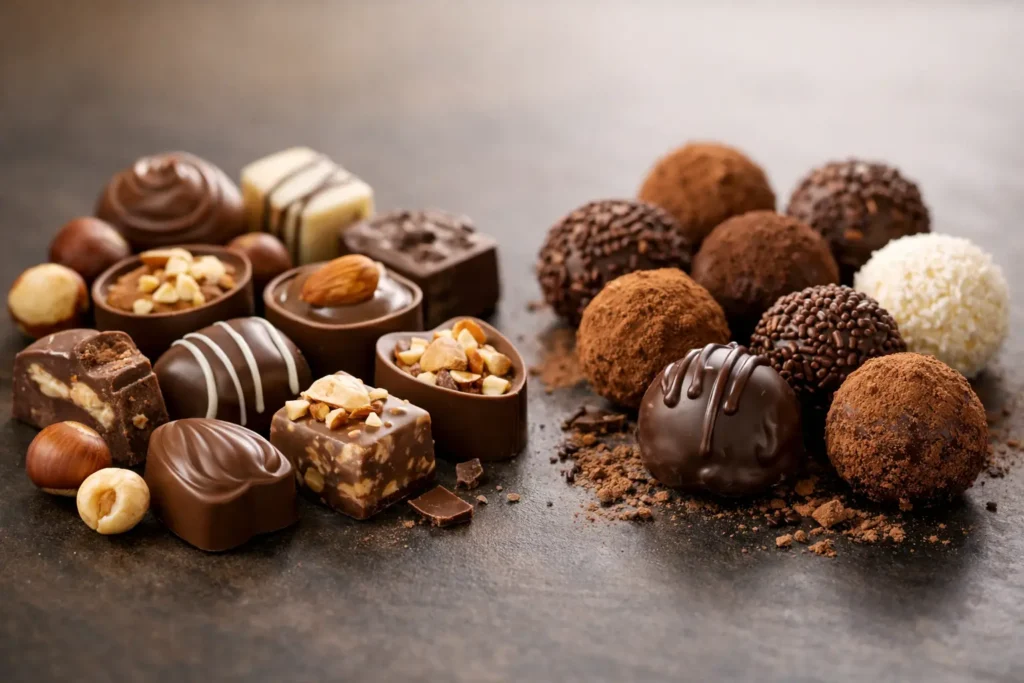 Praline và truffle socola khác nhau thế nào?